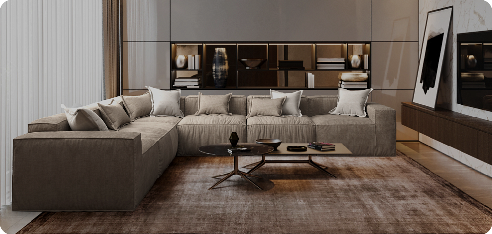 Модульный диван Фри любой формы на заказ